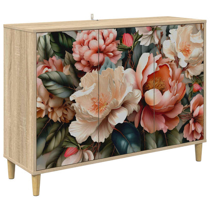 Sideboard BORNE Sonoma 102 x 33 x 75 cm Engineered Wood