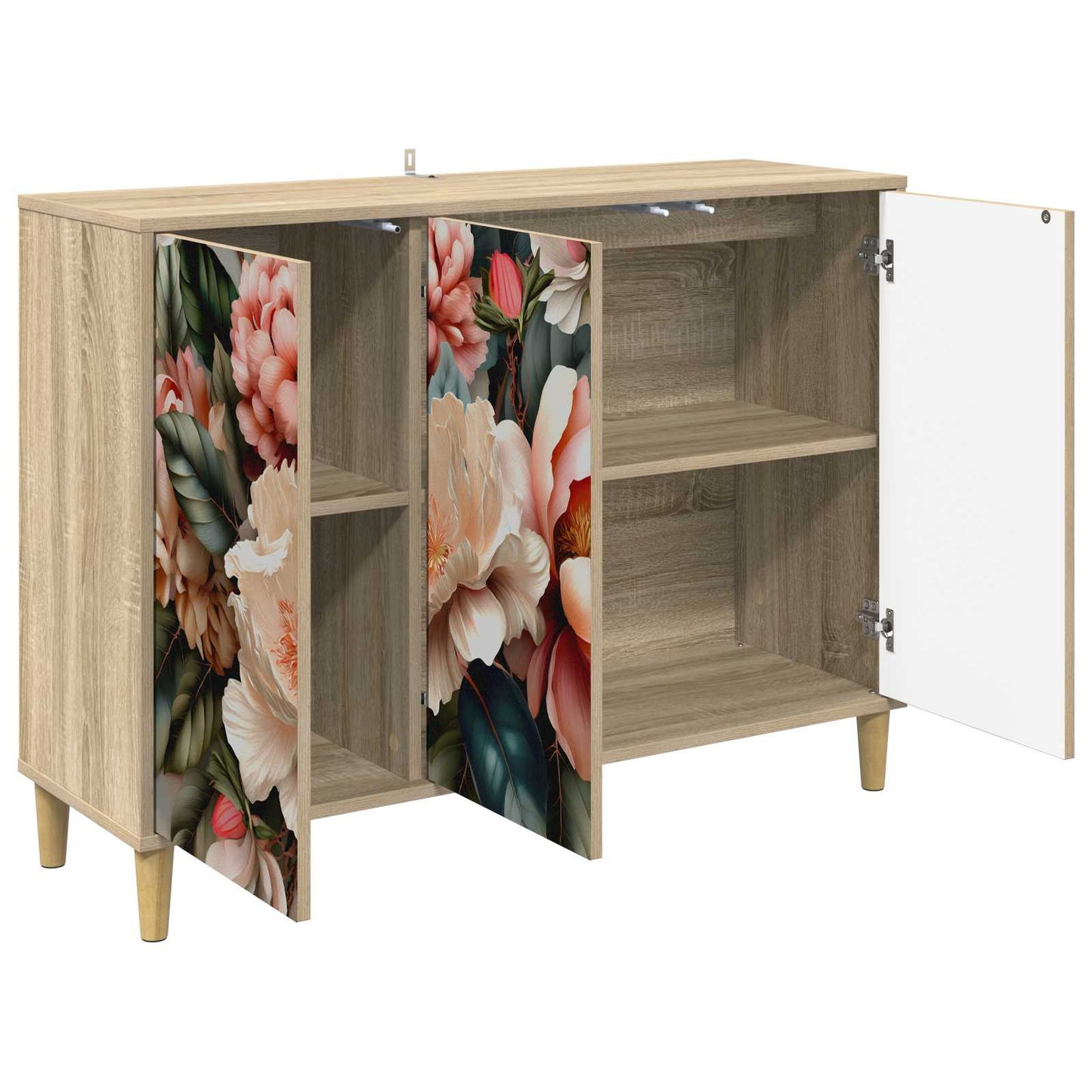 Sideboard BORNE Sonoma 102 x 33 x 75 cm Engineered Wood