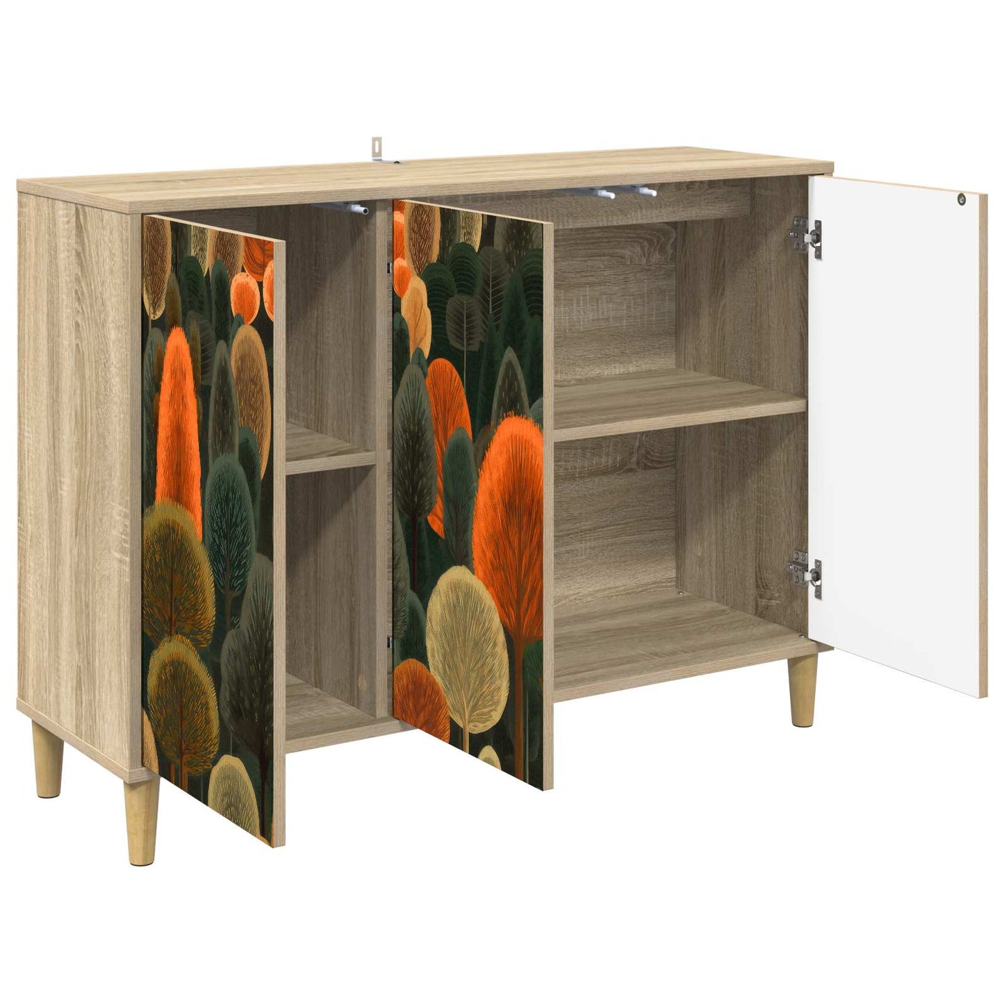 Sideboard ZAANDAM Sonoma 102 x 33 x 75 cm Engineered Wood
