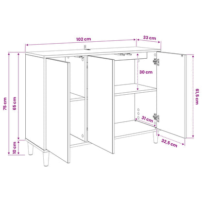 Sideboard BONN Sonoma 102 x 33 x 75 cm Engineered Wood