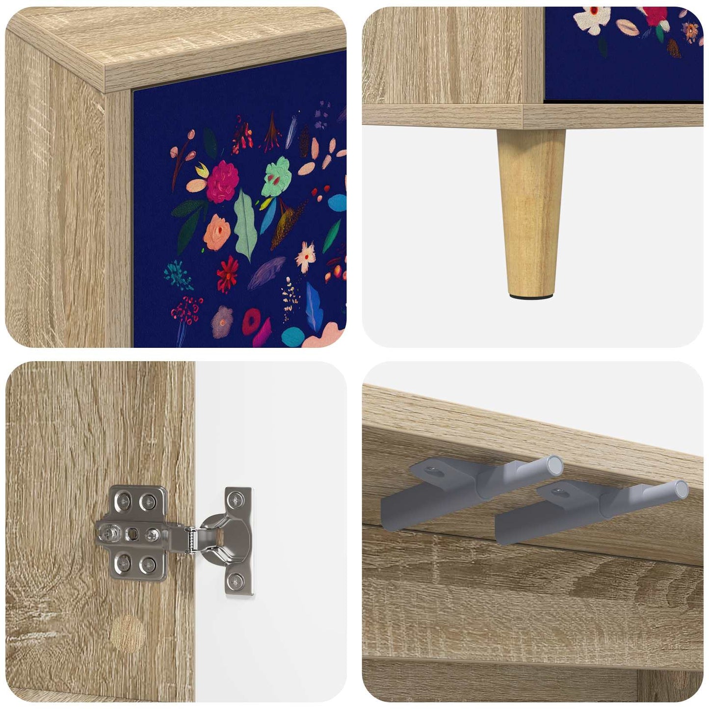 Sideboard MAINZ Sonoma 102 x 33 x 75 cm Engineered Wood