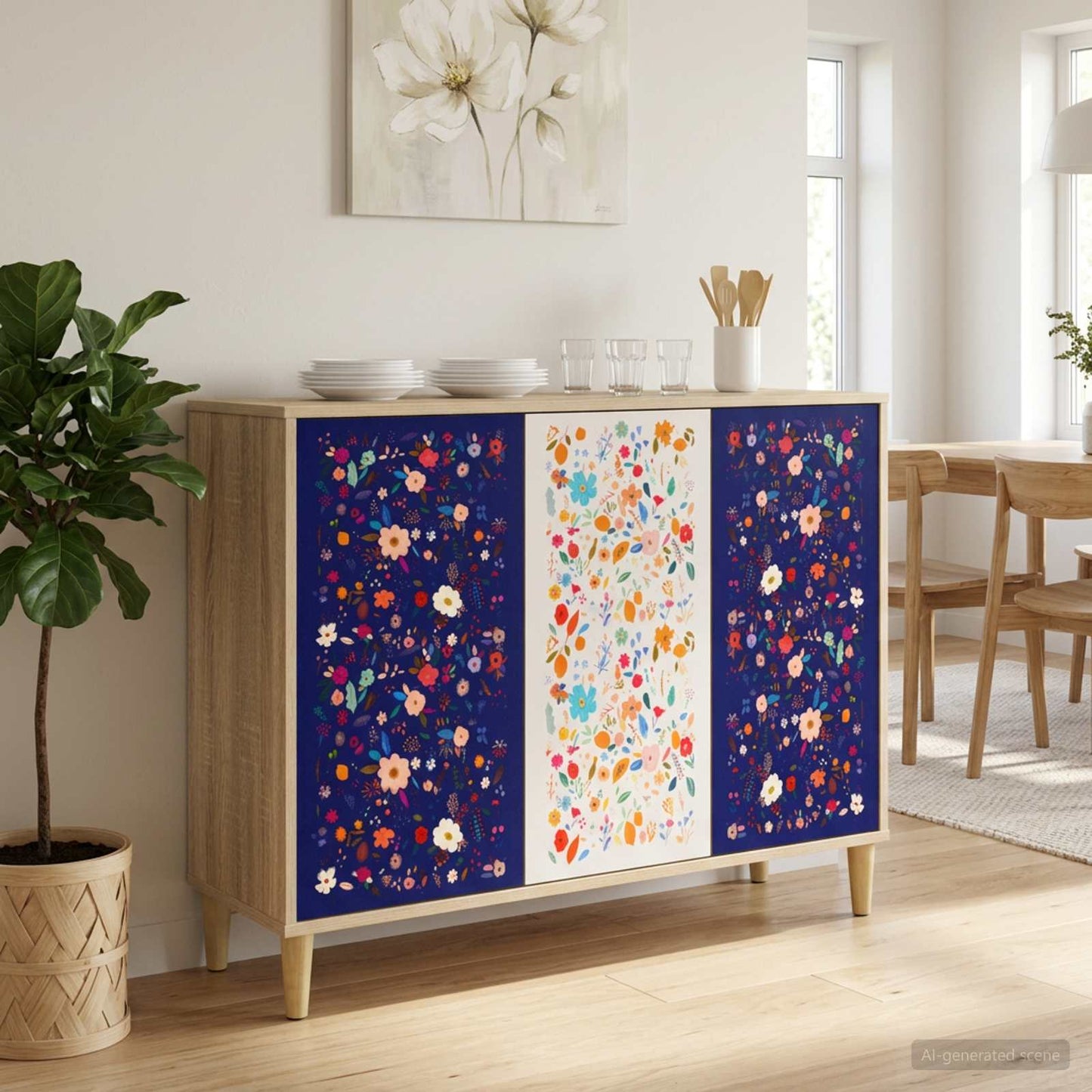Sideboard MAINZ Sonoma 102 x 33 x 75 cm Engineered Wood