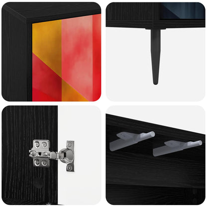 Sideboard HEESCH Black Oak 102 x 33 x 76 cm Engineered Wood
