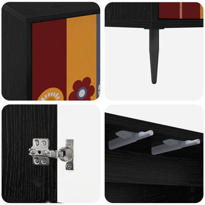 Sideboard ESSEN Black Oak 102 x 33 x 76 cm Engineered Wood