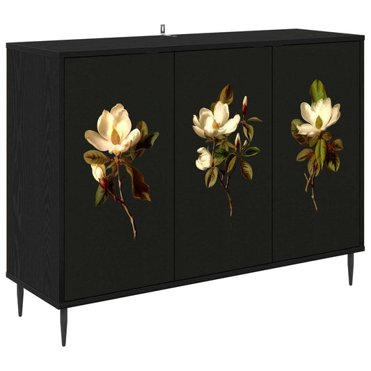 Sideboard BREMEN Black Oak 102 x 33 x 76 cm Engineered Wood
