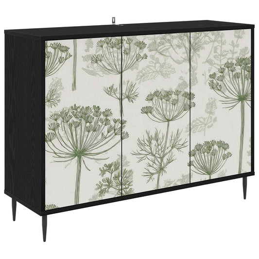 Sideboard GOTHA Black Oak 102 x 33 x 76 cm Engineered Wood