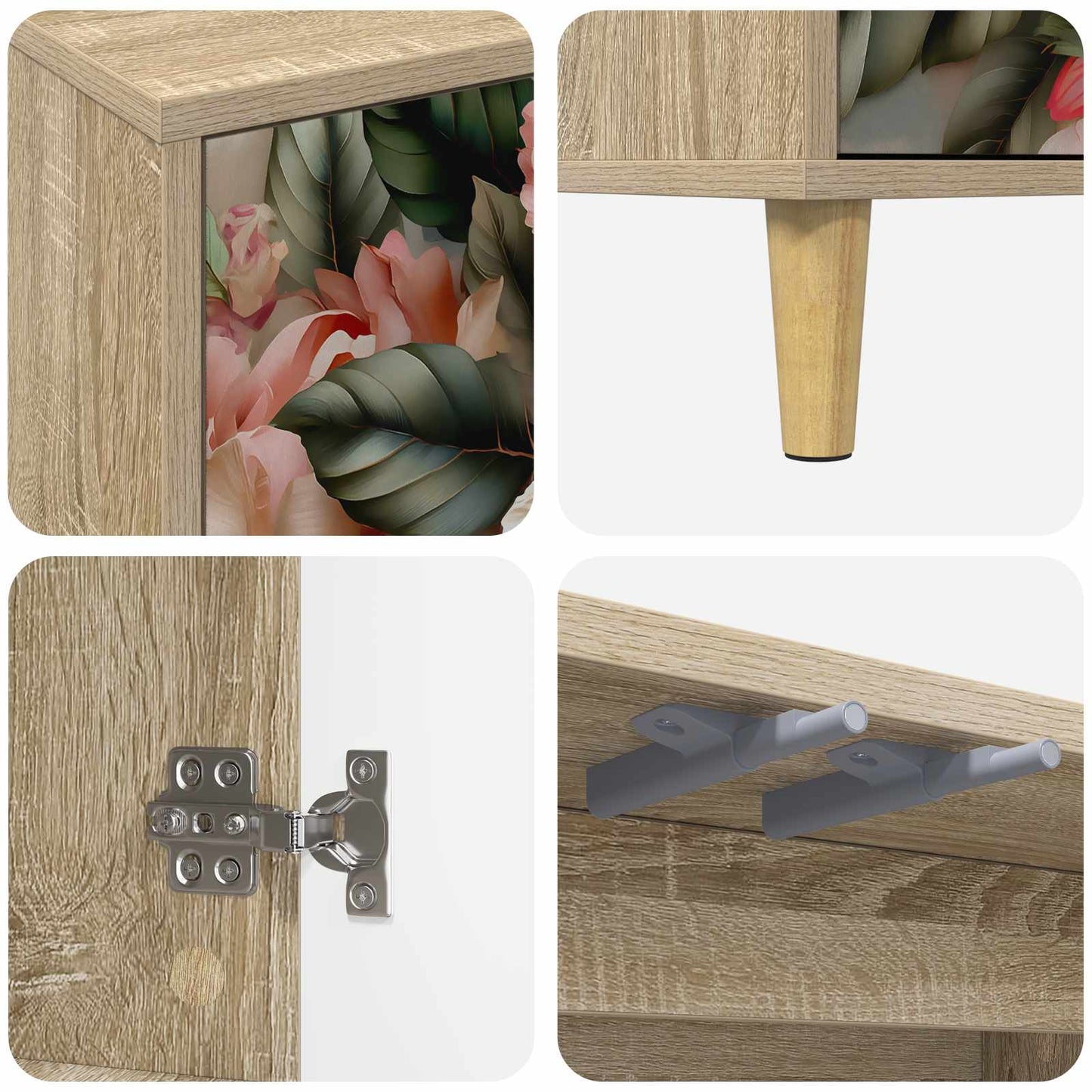 TV Cabinet BORNE 69 x 33 x 50 cm Sonoma Engineered Wood