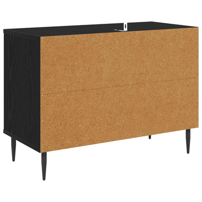 TV Cabinet AACHEN 69 x 33 x 50.5 cm Black Oak Engineered Wood