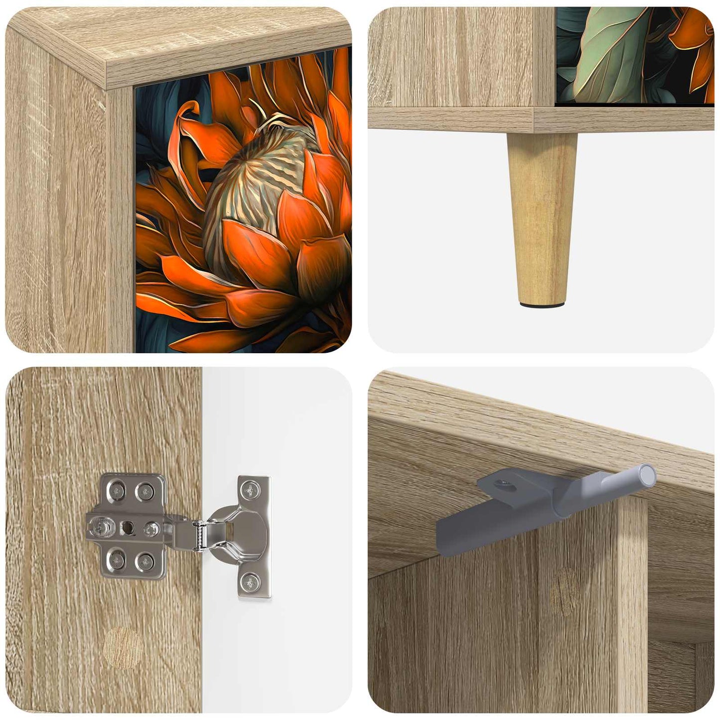 TV Cabinet LOCHEM 102 x 33 x 50 cm Sonoma Engineered Wood
