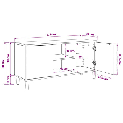 TV Cabinet LOCHEM 102 x 33 x 50 cm Sonoma Engineered Wood