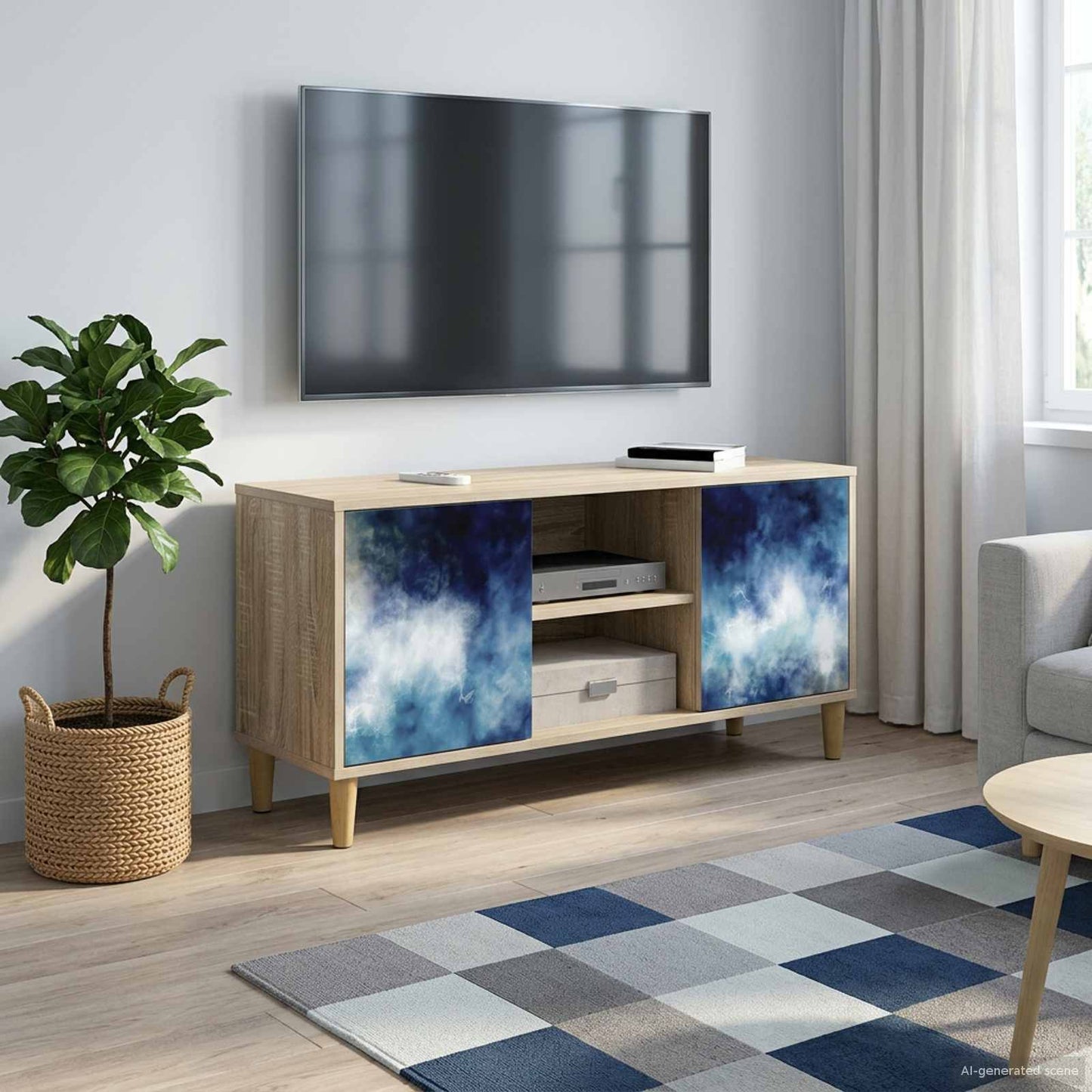 TV Cabinet RAALTE 102 x 33 x 50 cm Sonoma Engineered Wood