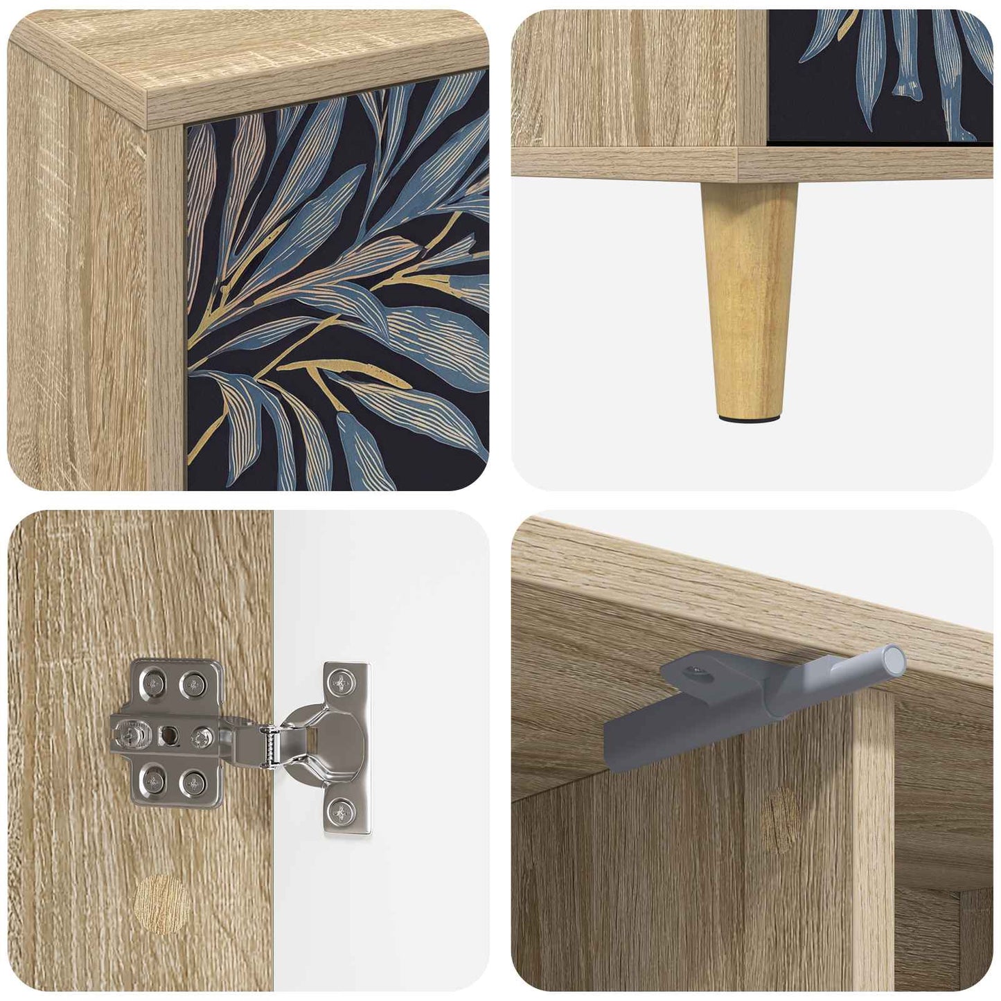 TV Cabinet DOKKUM 102 x 33 x 50 cm Sonoma Engineered Wood