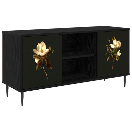 TV Cabinet BREMEN 102 x 33 x 51 cm Black Oak Engineered Wood