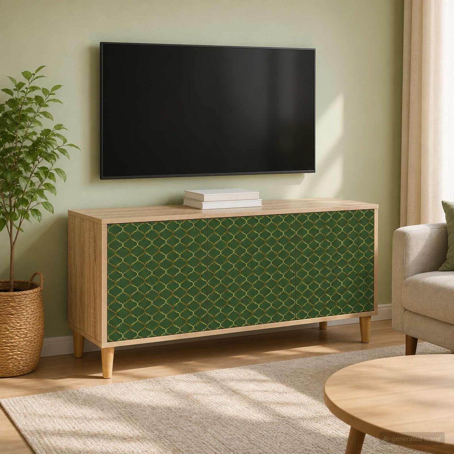 TV Cabinet GELEEN 102 x 33 x 50 cm Sonoma Engineered Wood