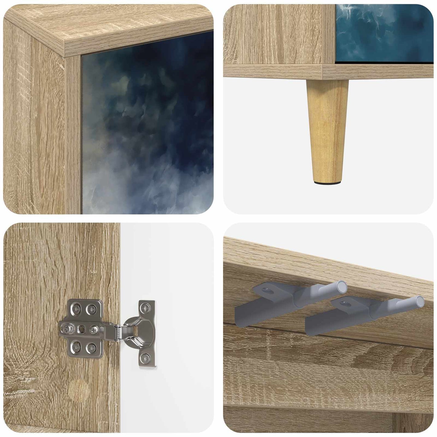 TV Cabinet RAALTE 102 x 33 x 50 cm Sonoma Engineered Wood