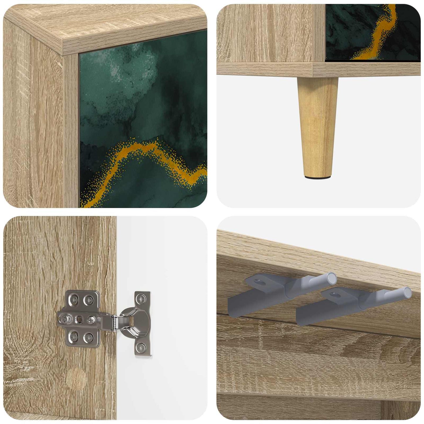 TV Cabinet WIJHE 102 x 33 x 50 cm Sonoma Engineered Wood