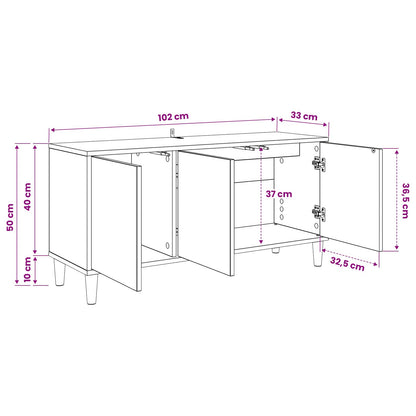 TV Cabinet AACHEN 102 x 33 x 50 cm Sonoma Engineered Wood
