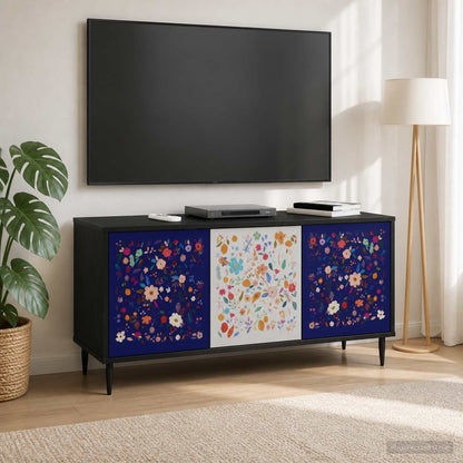 TV Cabinet MAINZ 102 x 33 x 51 cm Black Oak Engineered Wood
