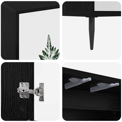 TV Cabinet HANAU 102 x 33 x 51 cm Black Oak Engineered Wood