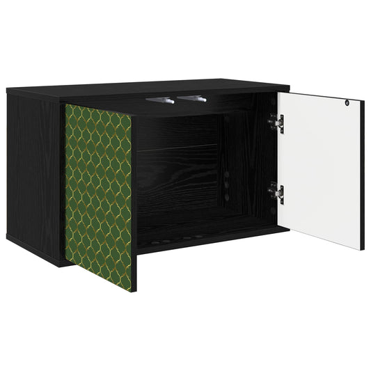 Wall-mounted TV Cabinet GELEEN 69 x 33 x 40 cm Black Oak