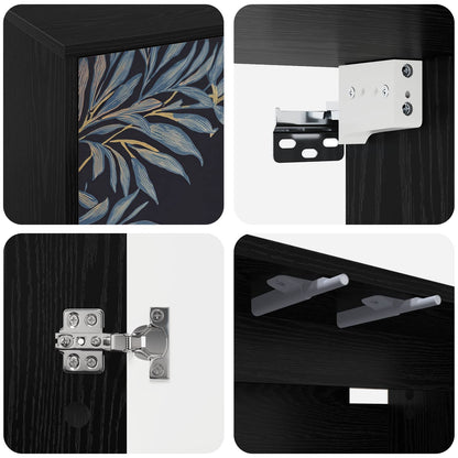 Wall-mounted TV Cabinet DOKKUM 69 x 33 x 40 cm Black Oak