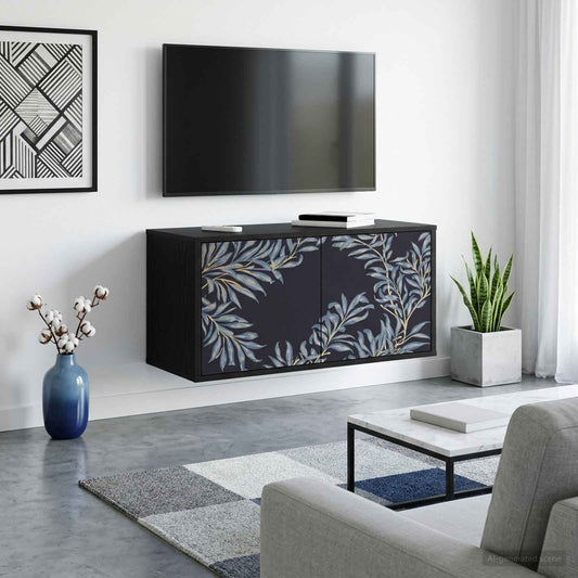 Wall-mounted TV Cabinet DOKKUM 69 x 33 x 40 cm Black Oak