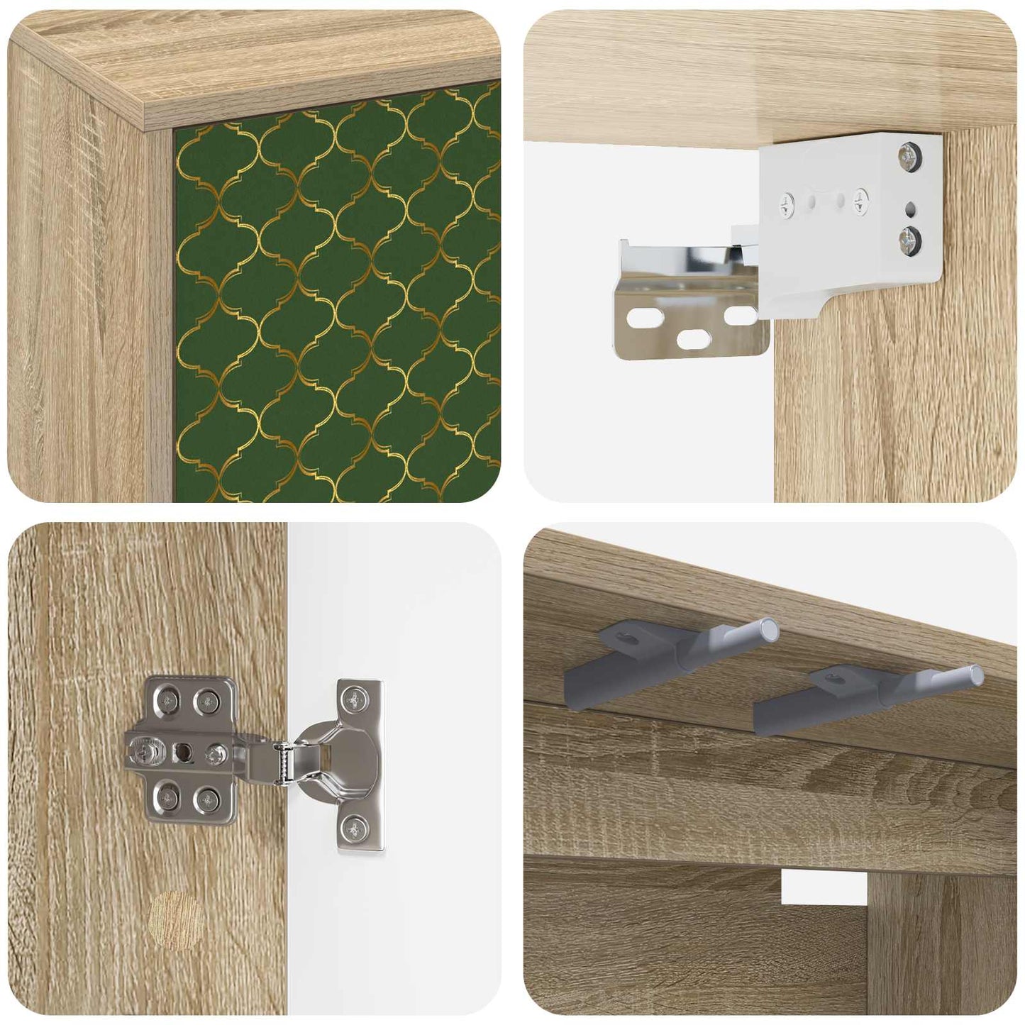 Wall-mounted TV Cabinet GELEEN 102 x 33 x 40 cm Sonoma Oak