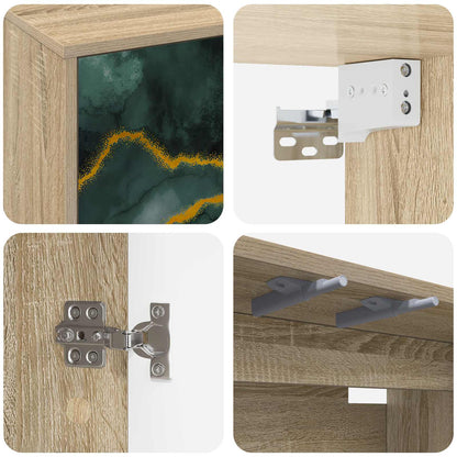 Wall-mounted TV Cabinet WIJHE 102 x 33 x 40 cm Sonoma Oak