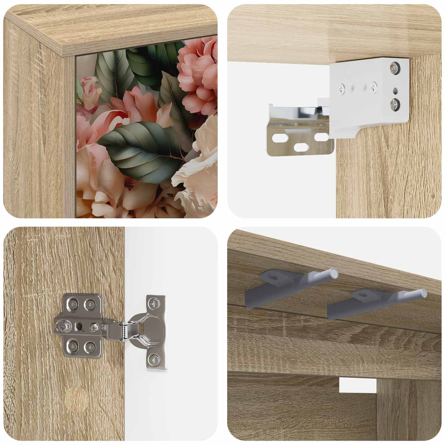 Wall-mounted TV Cabinet BORNE 102 x 33 x 40 cm Sonoma Oak