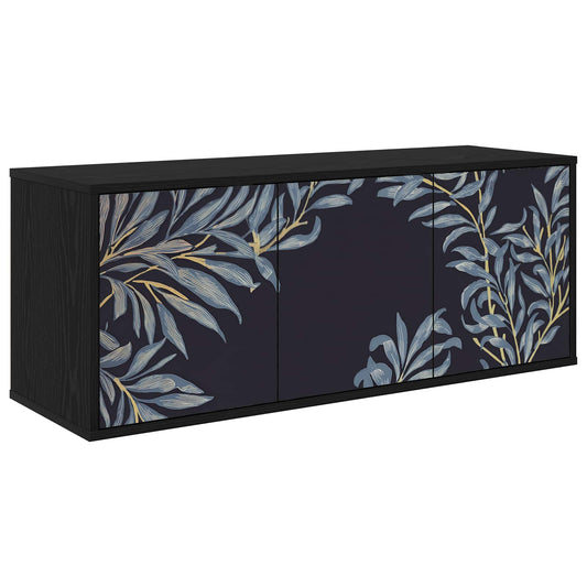Wall-mounted TV Cabinet DOKKUM 102 x 33 x 40 cm Black Oak