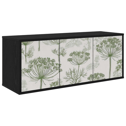 Wall-mounted TV Cabinet GOTHA 102 x 33 x 40 cm Black Oak