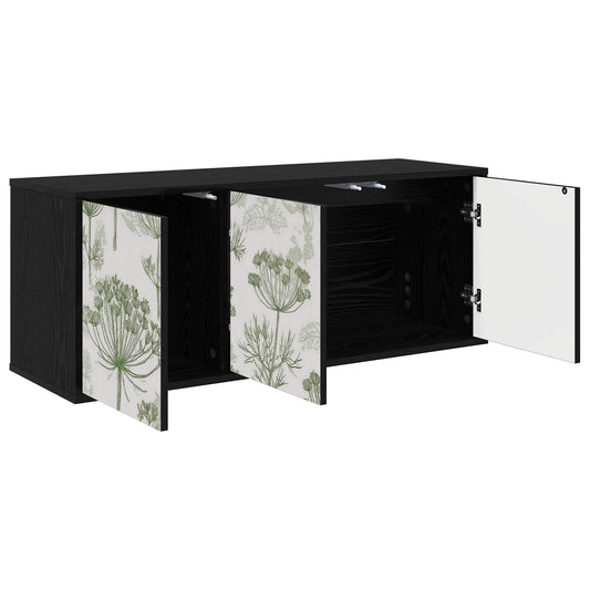 Wall-mounted TV Cabinet GOTHA 102 x 33 x 40 cm Black Oak