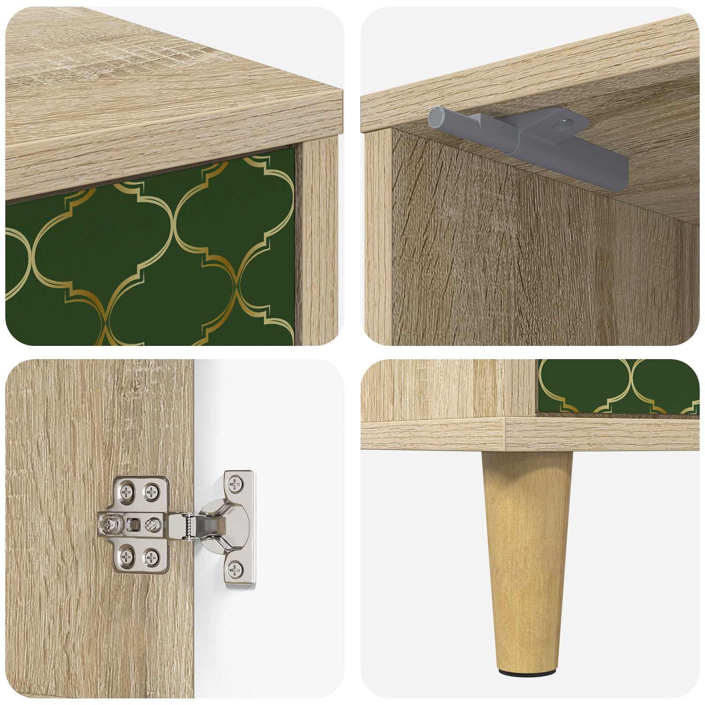 Bedside Cabinet GELEEN 2 pcs Sonoma Oak 36 x 33 x 50 cm