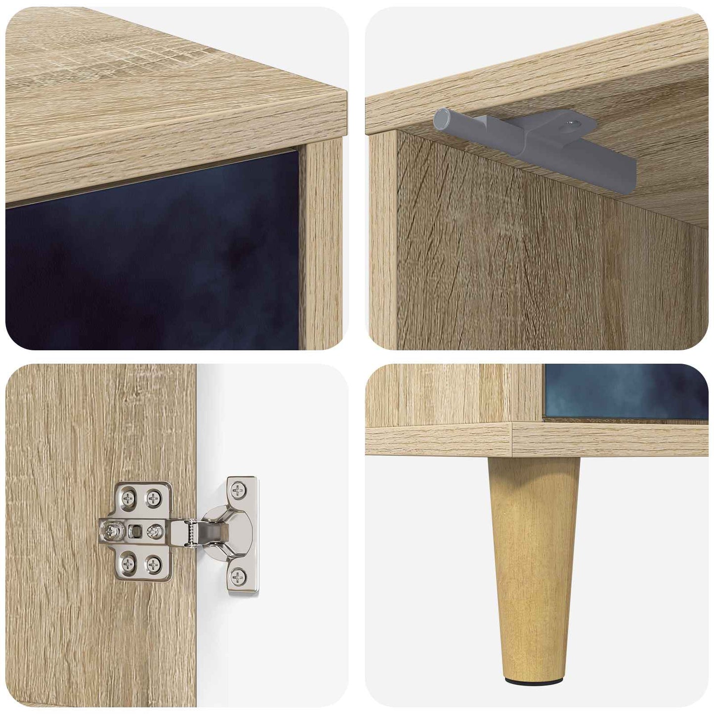 Bedside Cabinet RAALTE Sonoma Oak 36 x 33 x 50 cm