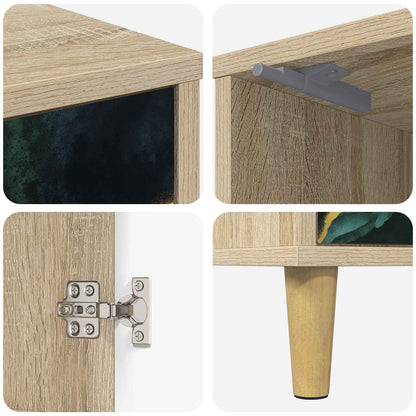Bedside Cabinet WIJHE Sonoma Oak 36 x 33 x 50 cm