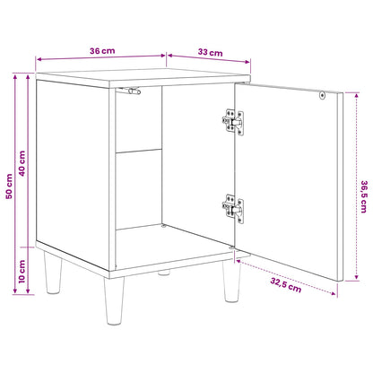 Bedside Cabinet GENNEP 2 pcs Sonoma Oak 36 x 33 x 50 cm