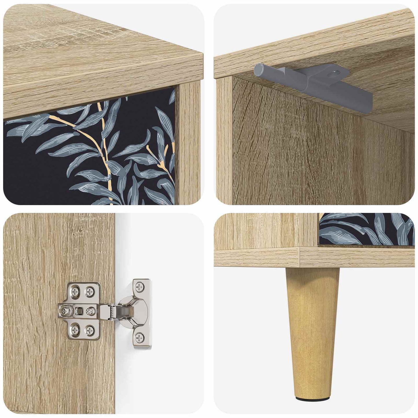 Bedside Cabinet DOKKUM Sonoma Oak 36 x 33 x 50 cm