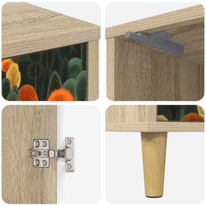 Bedside Cabinet ZAANDAM 2 pcs Sonoma Oak 36 x 33 x 50 cm