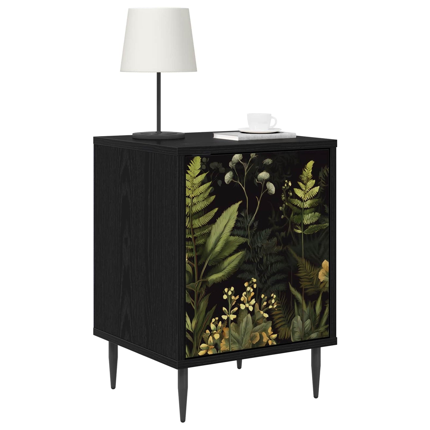 Bedside Cabinet RHENEN 2 pcs Black Oak 36 x 33 x 51 cm