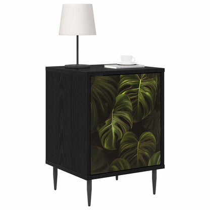 Bedside Cabinet ELBURG 2 pcs Black Oak 36 x 33 x 51 cm