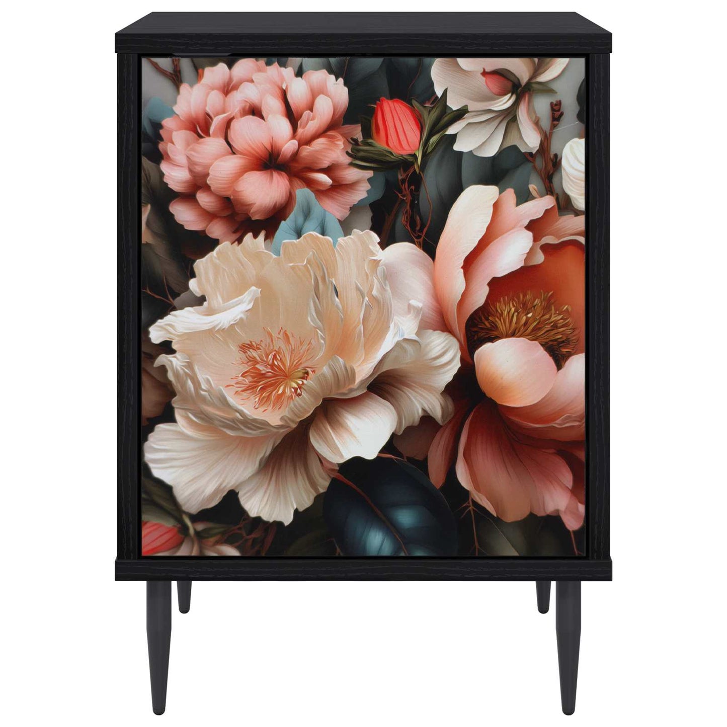 Bedside Cabinet BORNE 2 pcs Black Oak 36 x 33 x 51 cm