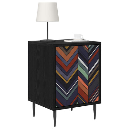 Bedside Cabinet OMMEN 2 pcs Black Oak 36 x 33 x 51 cm