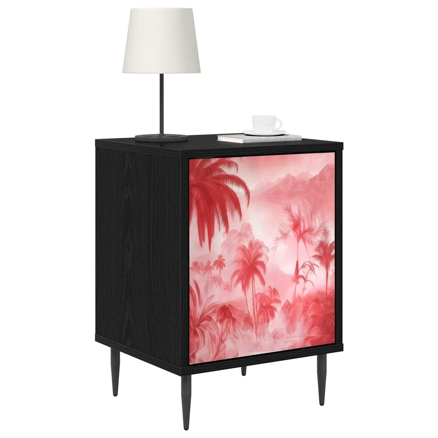 Bedside Cabinet AACHEN Black Oak 36 x 33 x 51 cm