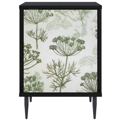 Bedside Cabinet GOTHA Black Oak 36 x 33 x 51 cm Engineered Wood