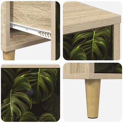 Bedside Cabinet ELBURG Sonoma Oak 36 x 33 x 60 cm