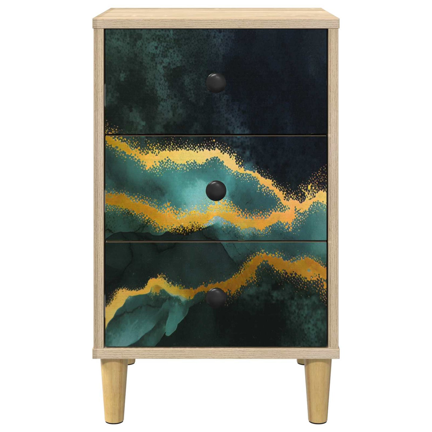Bedside Cabinet WIJHE 2 pcs Sonoma Oak 36 x 33 x 60 cm