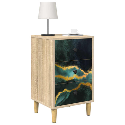 Bedside Cabinet WIJHE 2 pcs Sonoma Oak 36 x 33 x 60 cm