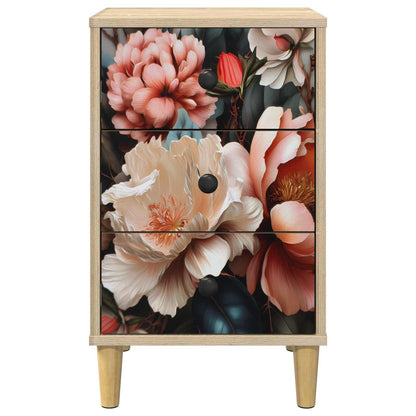 Bedside Cabinet BORNE Sonoma Oak 36 x 33 x 60 cm