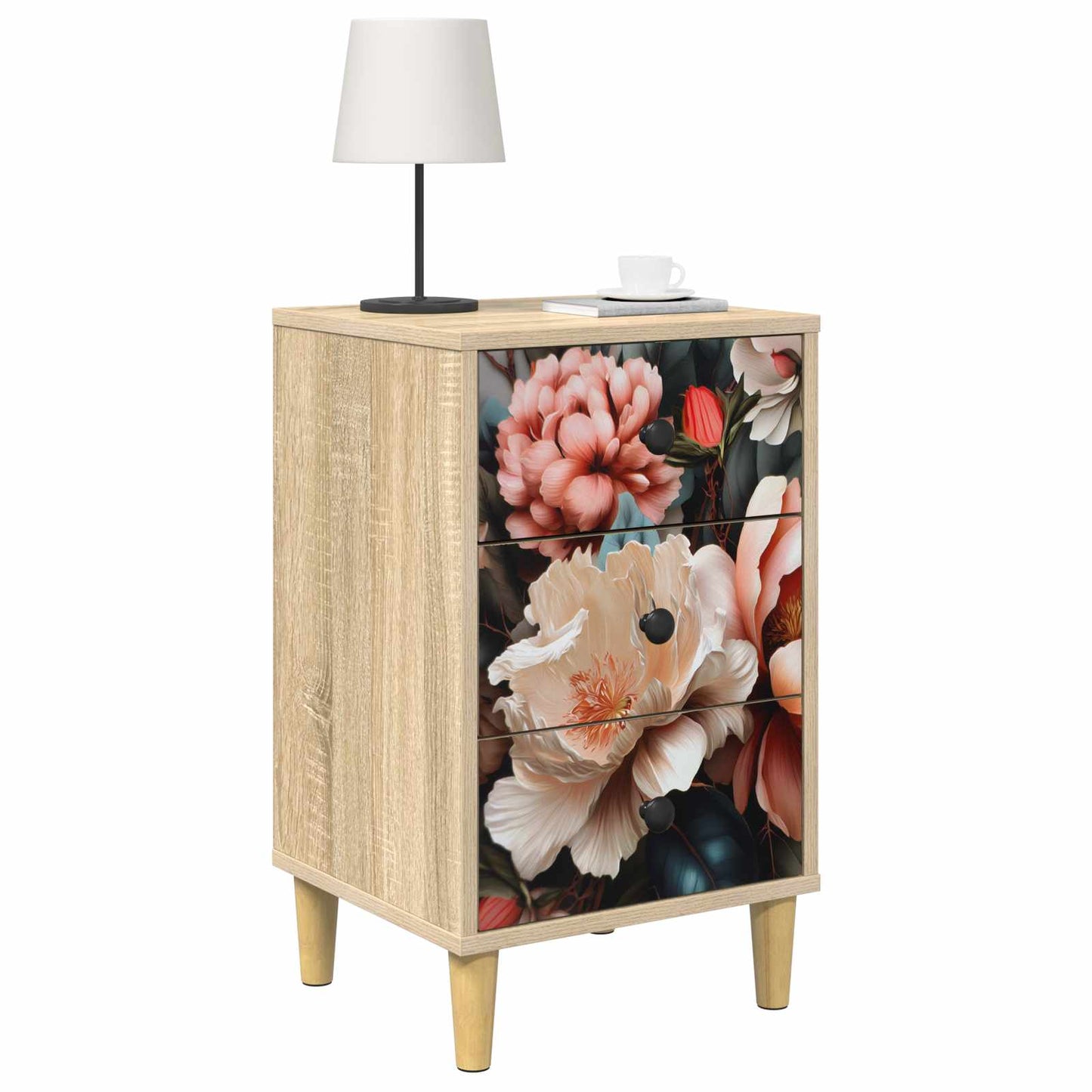 Bedside Cabinet BORNE 2 pcs Sonoma Oak 36 x 33 x 60 cm