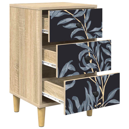 Bedside Cabinet DOKKUM 2 pcs Sonoma Oak 36 x 33 x 60 cm
